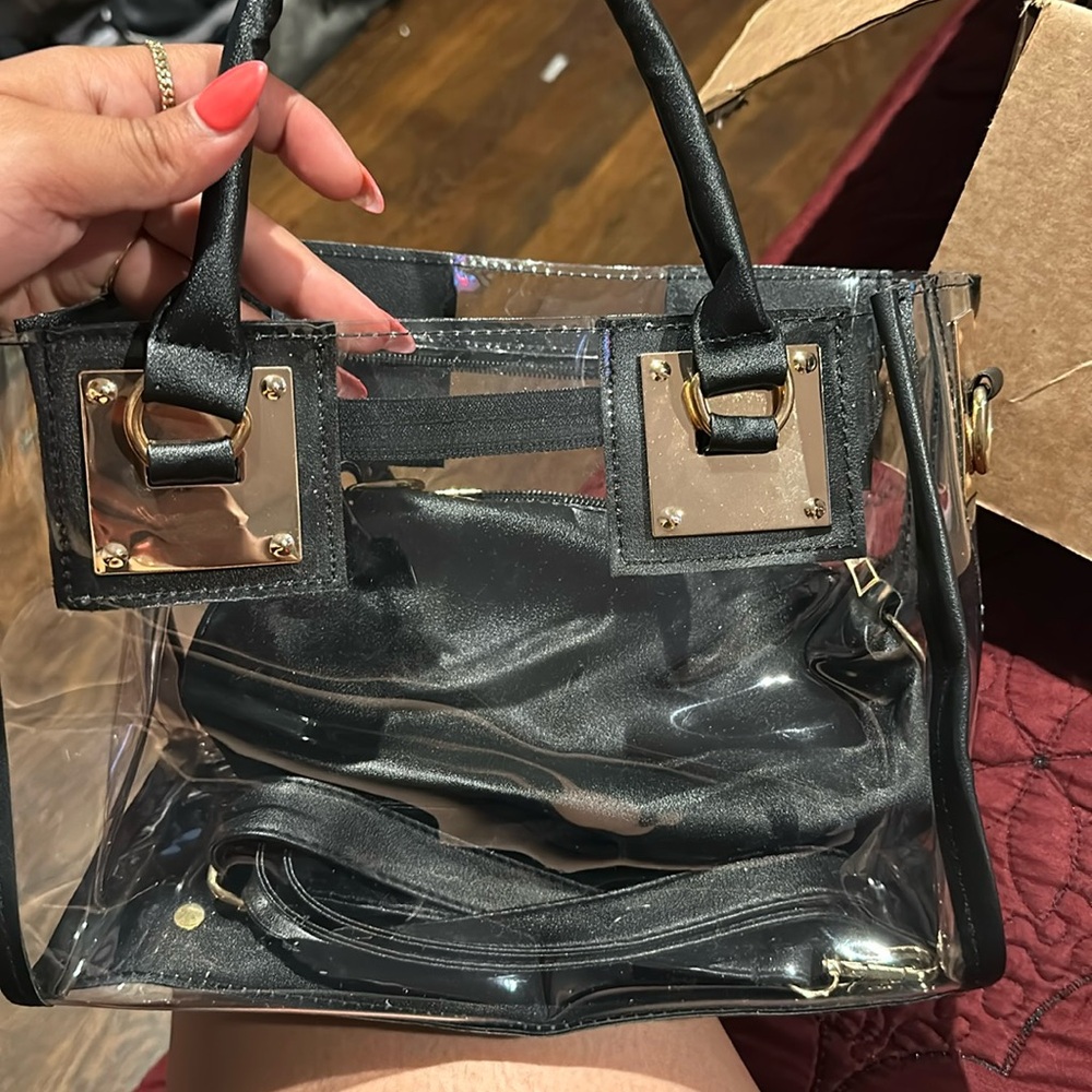Beautiful clear bag, is two pieces